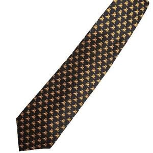 Pura Seta Italian Silk Necktie - Blue and Gold